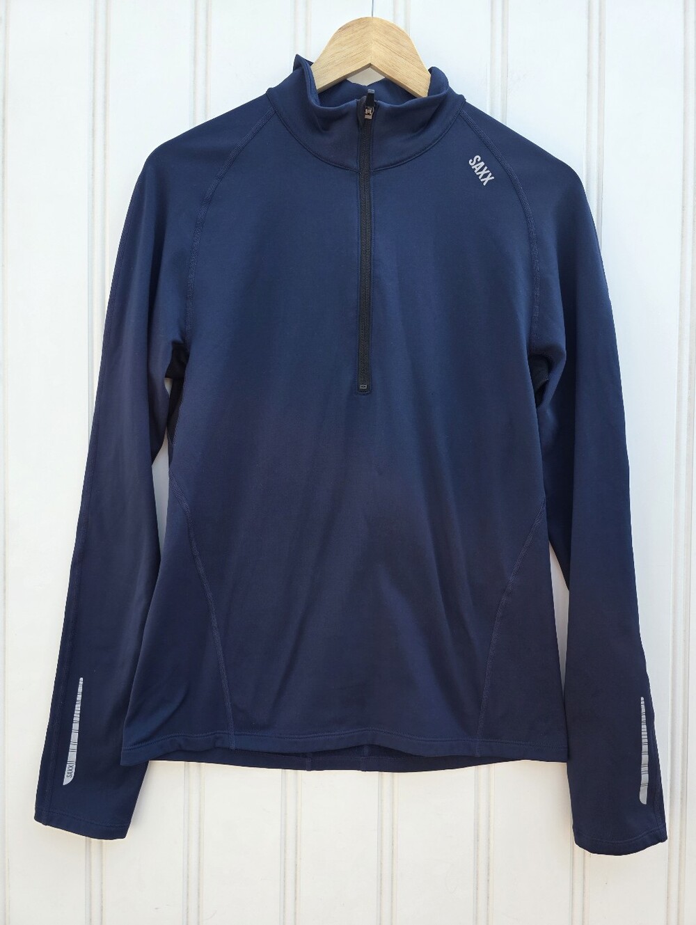 Saxx Thermoflyte Long Sleeve Top Navy Blue 1/4 Zip Mens Small